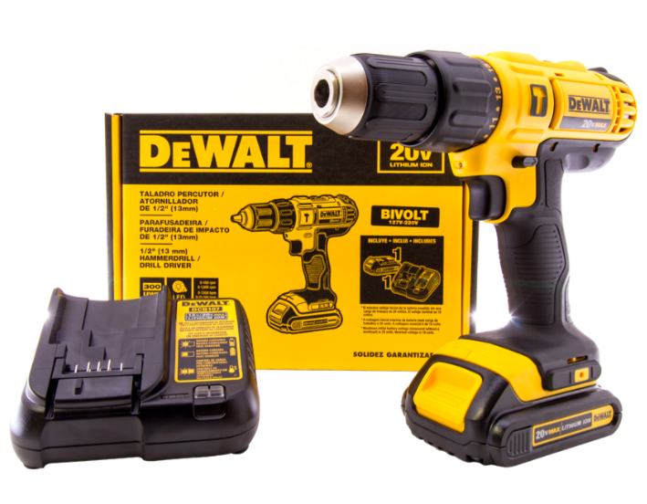 Furadeira e Parafusadeira com Impacto 1/2 Pol. 20V DeWALT Max Íon Lítio Bivolt