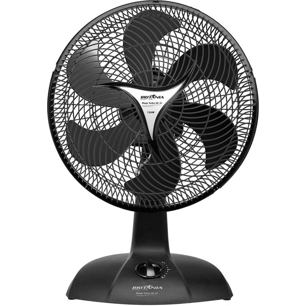 Ventilador de Mesa 40cm 3 Velocidades Mega Turbo 40 Six Britania - 127V