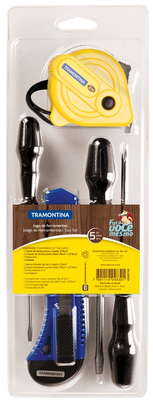 Kit de ferramentas 5 peças Tramontina 43408500