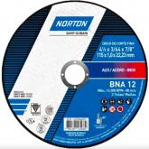 Disco de Corte para Aço e Inox Norton BNA 12